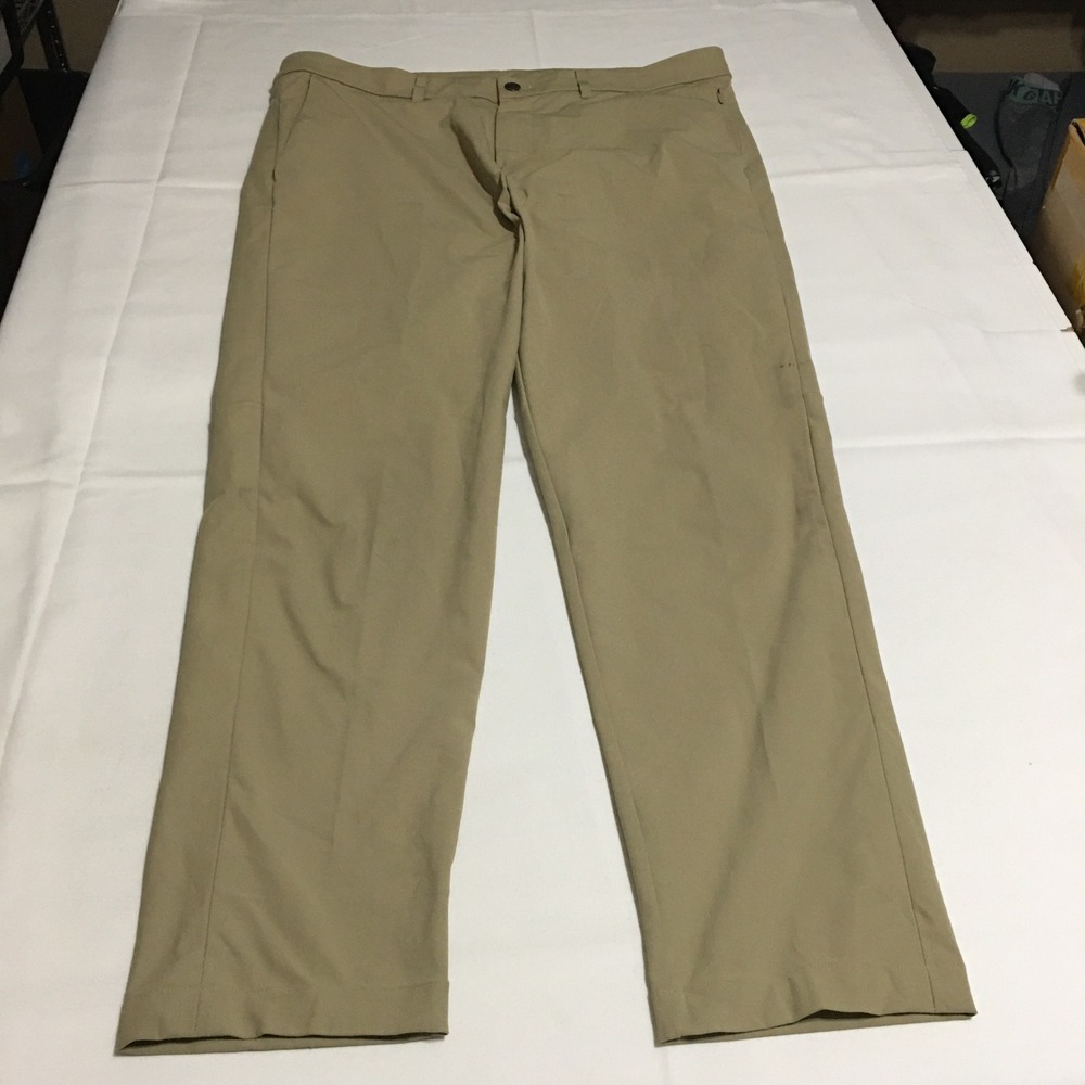 Lululemon Commission Slim Pants Mens 38 Tan Chino Style Performance Trousers